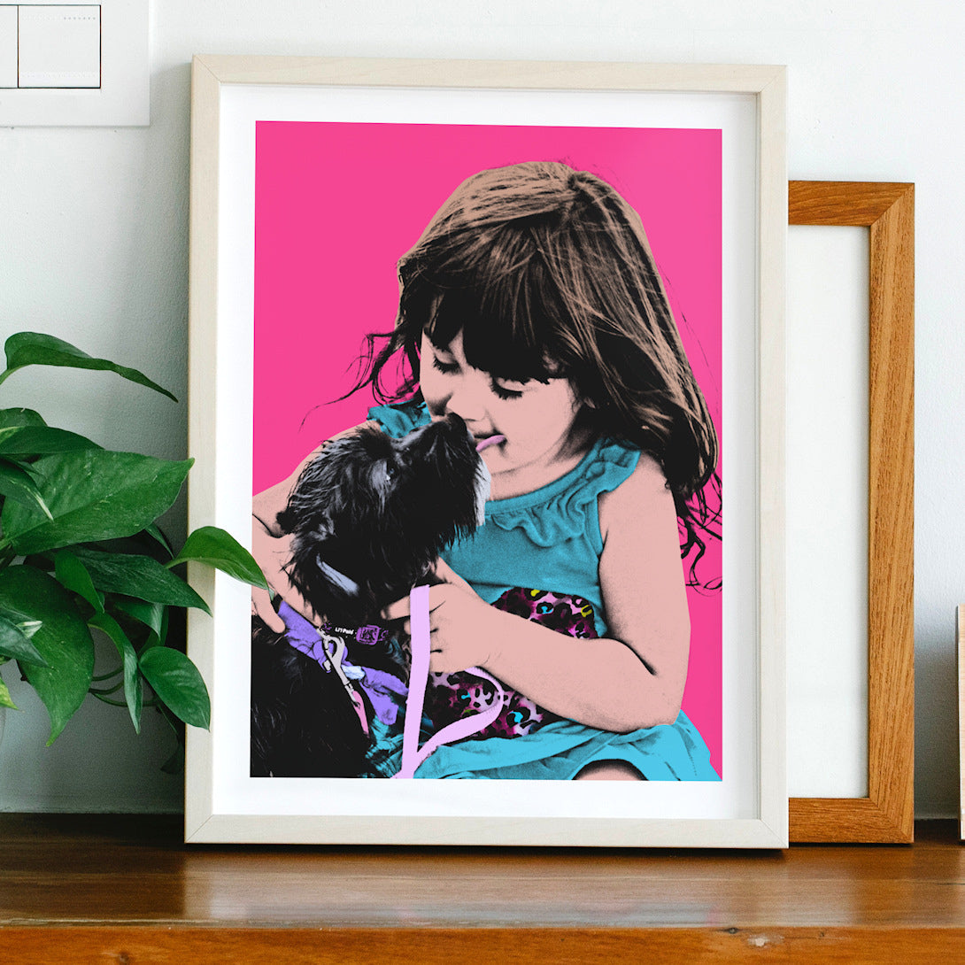 Pop Art Girl and Dog